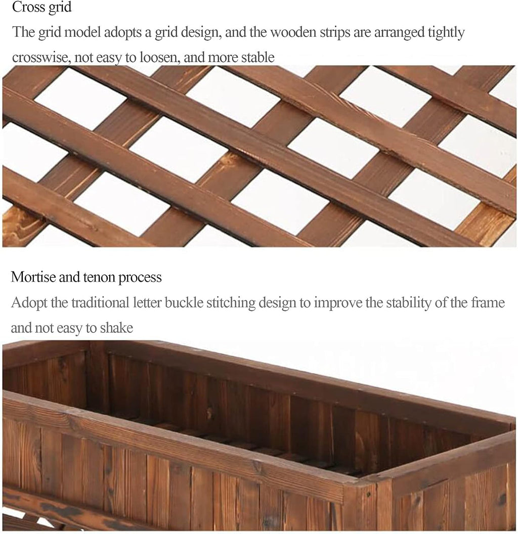 GENERIC Housse En Bois Pour Climatiseur Extérieur, Support à Persiennes En Bois Massif Et Support De Fleurs – Extérieur Du Climatiseur – Ion élégant Pour Unités De Climatisation – 111 Cm
