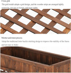 GENERIC Housse En Bois Pour Climatiseur Extérieur, Support à Persiennes En Bois Massif Et Support De Fleurs – Extérieur Du Climatiseur – Ion élégant Pour Unités De Climatisation – 111 Cm