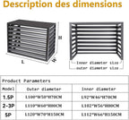  Couverture De Climatiseur De Pompe À Chaleur Convient Pour L'unité Extérieure Du Climatiseur Support De Fleur Climatiseur En Aluminium Blanc Louver Haut-L110*W60*H80(2~3P)