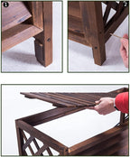  Housse Climatiseur Extérieur Couverture,Housse De Climatiseur En Bois Housse De Climatiseur Rustique Support De Plante En Bois, Couverture De Radiateur De Cadre De Support De Climatisation Extéri