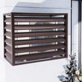 GENERIC Housse En Aluminium Pour Climatiseur – Protection Extérieure Pour Unité De Climatisation, écran Décoratif, Marron (109,2 X 61 X 78,7 Cm), Résistante Aux Intempéries, Clôture élégante Pour Unité De