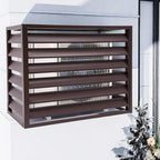 GENERIC Housse En Aluminium Pour Climatiseur – Protection Extérieure Pour Unité De Climatisation, écran Décoratif, Marron (109,2 X 61 X 78,7 Cm), Résistante Aux Intempéries, Clôture élégante Pour Unité De