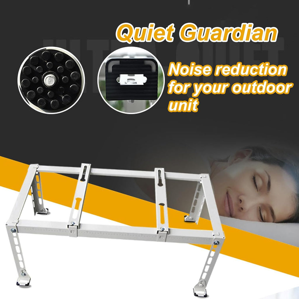  NALsa – Mini Support De Sol Robuste En Acier Galvanisé Pour Climatiseurs Sans Conduit Et CVC, Base Universelle De Pompe à Chaleur Résistante à La Rouille, Absorption Des Chocs.