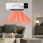  Luqeeg Climatiseur électrique, 2 En 1 Mini Chauffage Refroidissement Ventilateur Mural Climatiseur Avec Télécommande Refroidisseur D'espace Intérieur Pour La Maison, La Chambre, Le Salon (Prise UE)