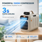  Climatiseur Portable 5200 BTU Pour Chambre Etudiant - Climatisation Mobile Réversible Chaud/Froid 4-en-1 - Audio Bluetooth Intégré Pour Studio, Tente, Camping-Car, Petit Espace