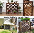 GENERIC Housse De Protection Pour Climatiseur Extérieur En Bois - Grille De Protection Antivol - 83 X 35,6 X 74,9 Cm (L X L X H) - Pour Poubelles Ou Unités De Climatisation - Résistante Aux Intempéries