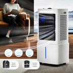  Climatiseur Évaporatif Portable 25L, Refroidisseur D'Air 3-en-1 Avec Télécommande, Écran Tactile, 3 Vitesses, Oscillation Automatique, Minuterie 12H, Silencieux 80W Pour Maison Bureau Chambre