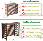 GENERIC Housse Pour Climatiseur Extérieur – Bois Massif Anti-corrosion Design élégant Pour Dissimuler L'unité De Climatisation Et Améliorer Le Rangement Des Plantes – Protection Résistante Aux Intempéries