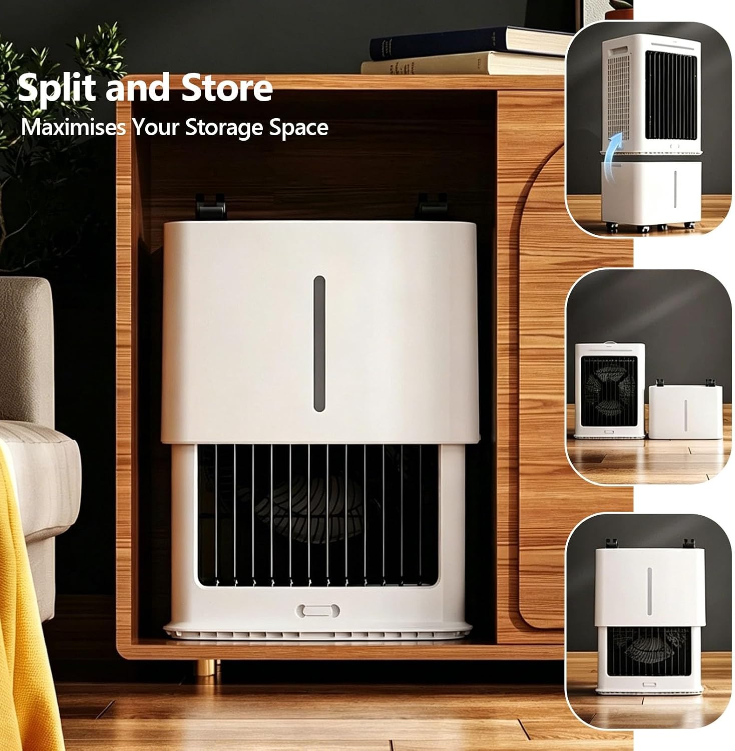  Climatiseur Évaporatif Portable 25L, Refroidisseur D'Air 3-en-1 Avec Télécommande, Écran Tactile, 3 Vitesses, Oscillation Automatique, Minuterie 12H, Silencieux 80W Pour Maison Bureau Chambre