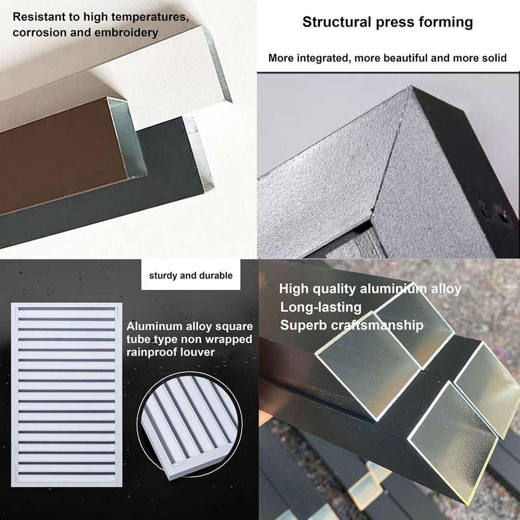 GENERIC Housse Marron Pour Climatiseur – Clôture En Alliage D'aluminium Pour Unités De Fenêtre, Protection Contre La Pluie, Utilisation Intérieure Et Extérieure, Cachette élégante Pour Unités De Climatisation