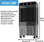 GENERIC Refroidisseur D'air évaporatif Portable Avec Grand Réservoir D'eau Et Packs De Glace Pour Le Refroidissement à Domicile Et Au Bureau