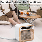 Climatiseur Portable, 1500W Refroidissement Silencieux Avec Flux D'air De 130m3/h, Minuterie 12H, Contrôle Tactile/à Distance/WiFi, Léger Pour Camion De Camping RV Chambre