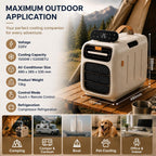  Climatiseur Portable 5200 BTU Pour Chambre Etudiant - Climatisation Mobile Réversible Chaud/Froid 4-en-1 - Audio Bluetooth Intégré Pour Studio, Tente, Camping-Car, Petit Espace