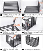 GENERIC Housse En Aluminium Pour Unité De Climatisation - Résistant Aux Intempéries - Pour Pompe à Chaleur - Réduction Du Bruit - Gris - 100 X 50 X 70 Cm - Protection Pour Climatiseurs Et Unités Extérieures