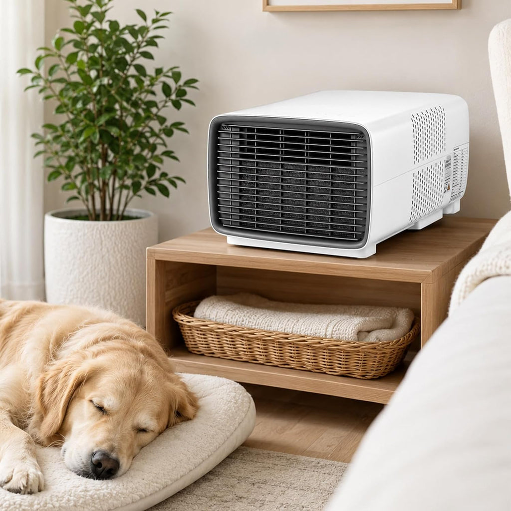  3000BTU Climatiseur Portable, 280W Basse Consommation, Refroidit, Ventile Et Déshumidifie, Écran Tactile Sans Fil, Ultra-Silencieux Pour Caravane, Camping Et Bureau De Cuisine