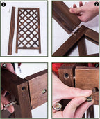  Housse Climatiseur Extérieur Couverture,Housse De Climatiseur En Bois Housse De Climatiseur Rustique Support De Plante En Bois, Couverture De Radiateur De Cadre De Support De Climatisation Extéri