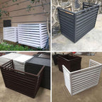 GENERIC Housse En Aluminium Pour Climatiseur à 3 Panneaux Pour Climatiseurs Extérieurs, Réduction Du Bruit, Résistant Aux Intempéries, 110 X 80 X 60 Cm, Marron