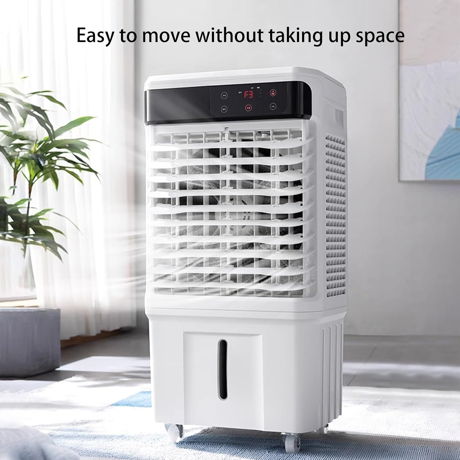  Climatiseur Sans Fenêtre, Refroidisseur D'air Par Évaporation Avec 3 Vitesses Et Grand Réservoir D'eau, Refroidisseur De Marais Portable Pour Chambre Et Bureau