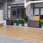 GENERIC Housse De Protection En Aluminium Pour Climatiseur Intérieur Et Extérieur, Support Mobile Pour Plantes, 100 X 50 X 70 Cm Et 110 X 60 X 80 Cm, Marron, Résistant Aux Intempéries Pour Jardin Et Maison