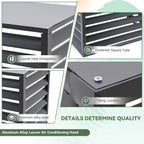 GENERIC Housse De Protection En Aluminium Pour Climatiseur - Résistant Aux Intempéries - Pour Extérieur - Pour Climatisation Et Protection Contre Le Condensateur - Assemblage Facile Pour Toutes Les Saisons
