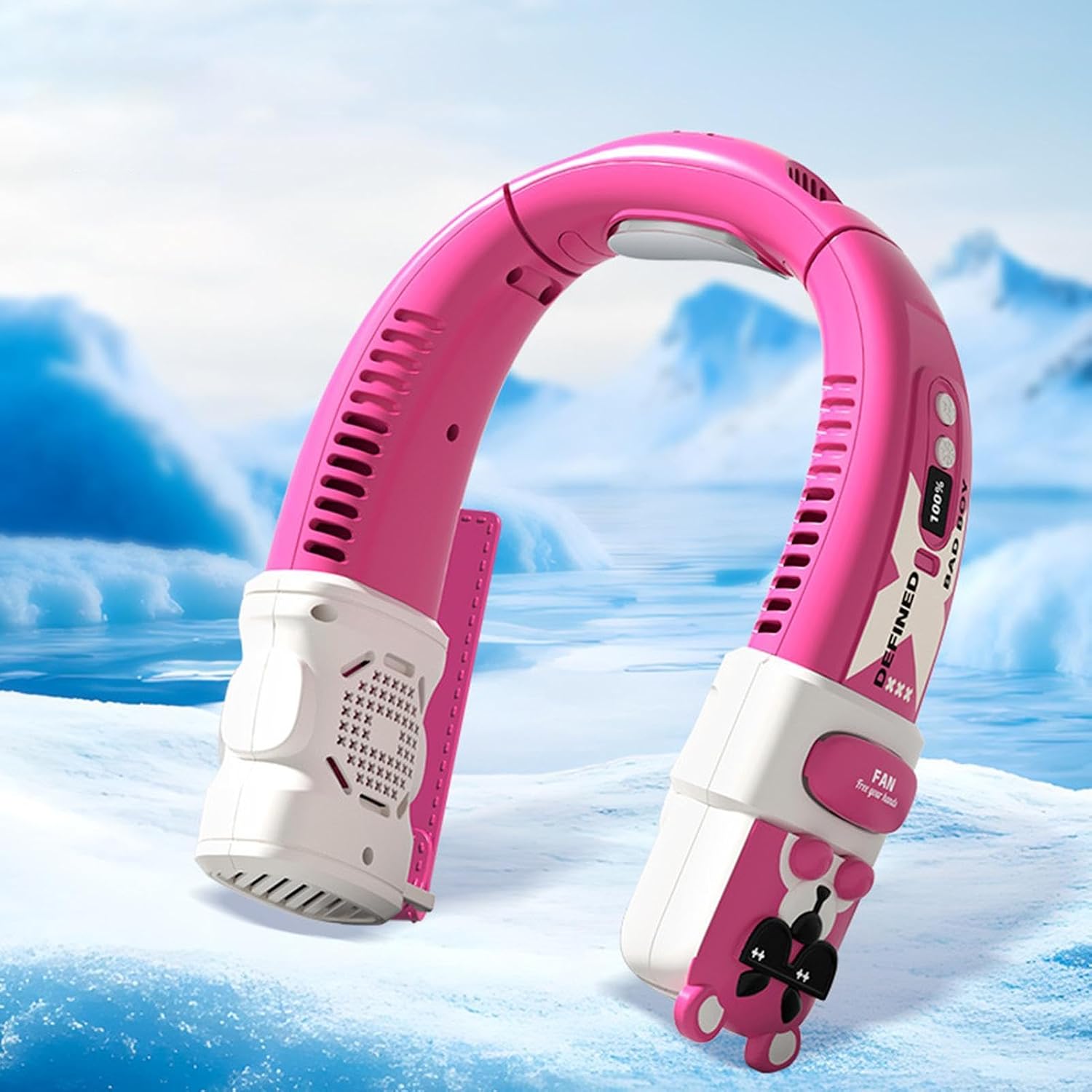  Climatiseur De Cou,Rechargeable Réglable 5 Vitesses | Ventilateur De Cou Léger,pour Hommes Femmes Jeunes Adolescents Road Trip Plage Camping Navettes Escalade Voyage Bureau