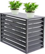 GENERIC Clôture De Climatiseur D'extérieur à 4 Panneaux En Aluminium Pour Protection De L'intimité Et Protection - Gris - 100 Cm - Cachez Votre Unité De Climatisation De Manière élégante Et Sécurisée