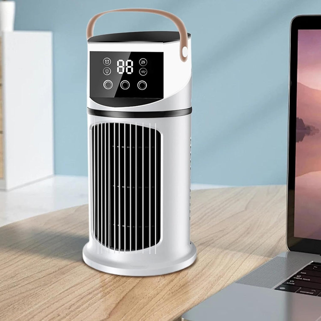  Portable Air Conditioner - Desk Air Conditioner Fan | Desk Cooling AirConditioner Fan | Purifying Machine With LED Light, 9-Speed Cooler For Studying, Sleeping, Meeting