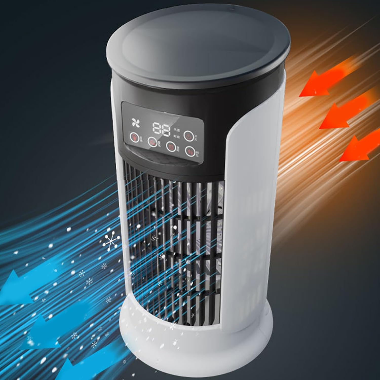 GENERIC Ventilateur De Climatisation, Unité De Refroidissement Par évaporation, Silencieux, Fonction Minuterie, Réservoir D'eau De 300 Ml, Parfait Pour Le Confort De La Chambre, Le Rafraîchissement De La