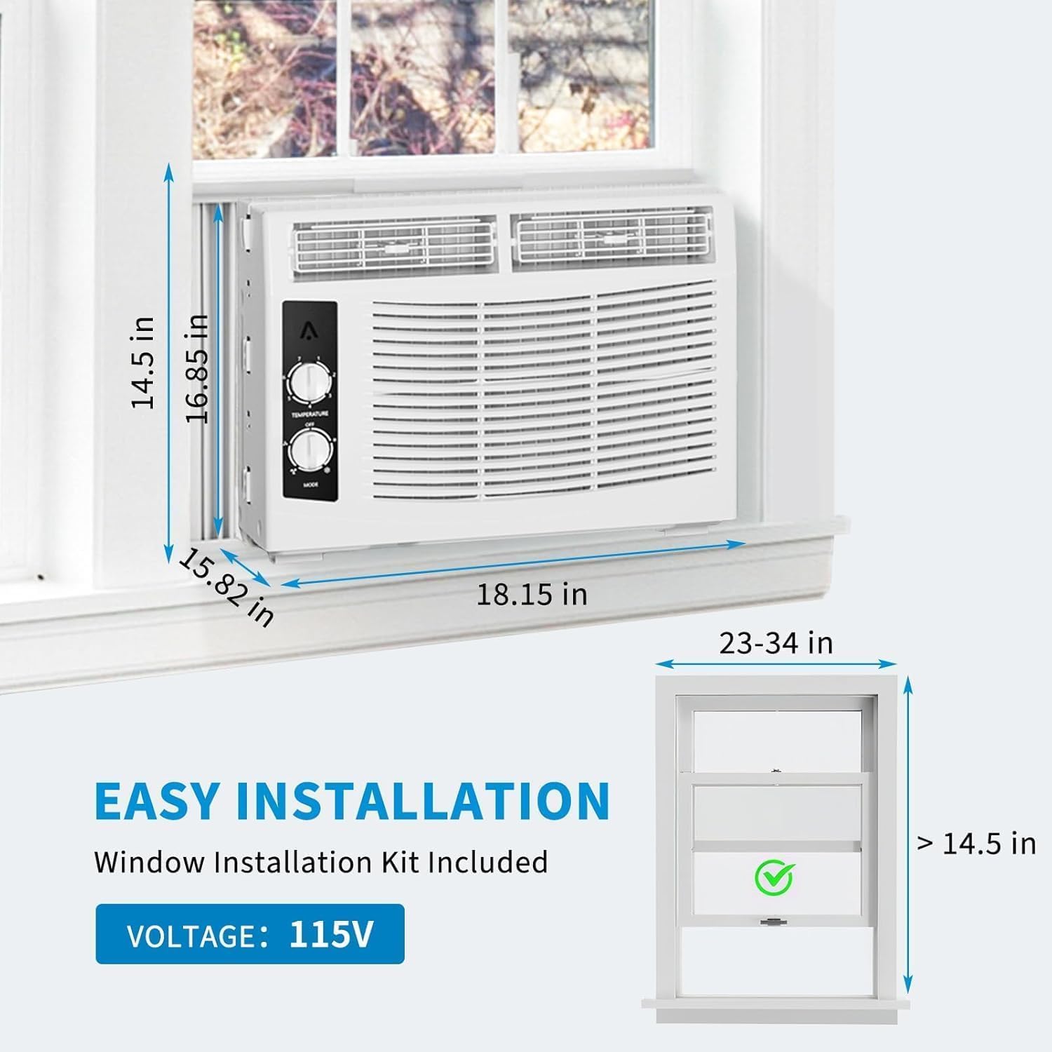 GENERIC Climatiseur Portable, Déshumidificateur à Refroidissement Rapide Pour Chambre Et Cuisine, Moustiquaire Incluse, Idéal Pour Les Résidences étudiantes, Les Airconditioning+1.2mtent