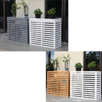  Housse Décorative Pour Climatiseur Extérieur Avec Support De Plante En Bois Et Couvercle Supérieur Pour Protection De Clôture – Résistant Aux Intempéries, élégante Et Fonctionnelle