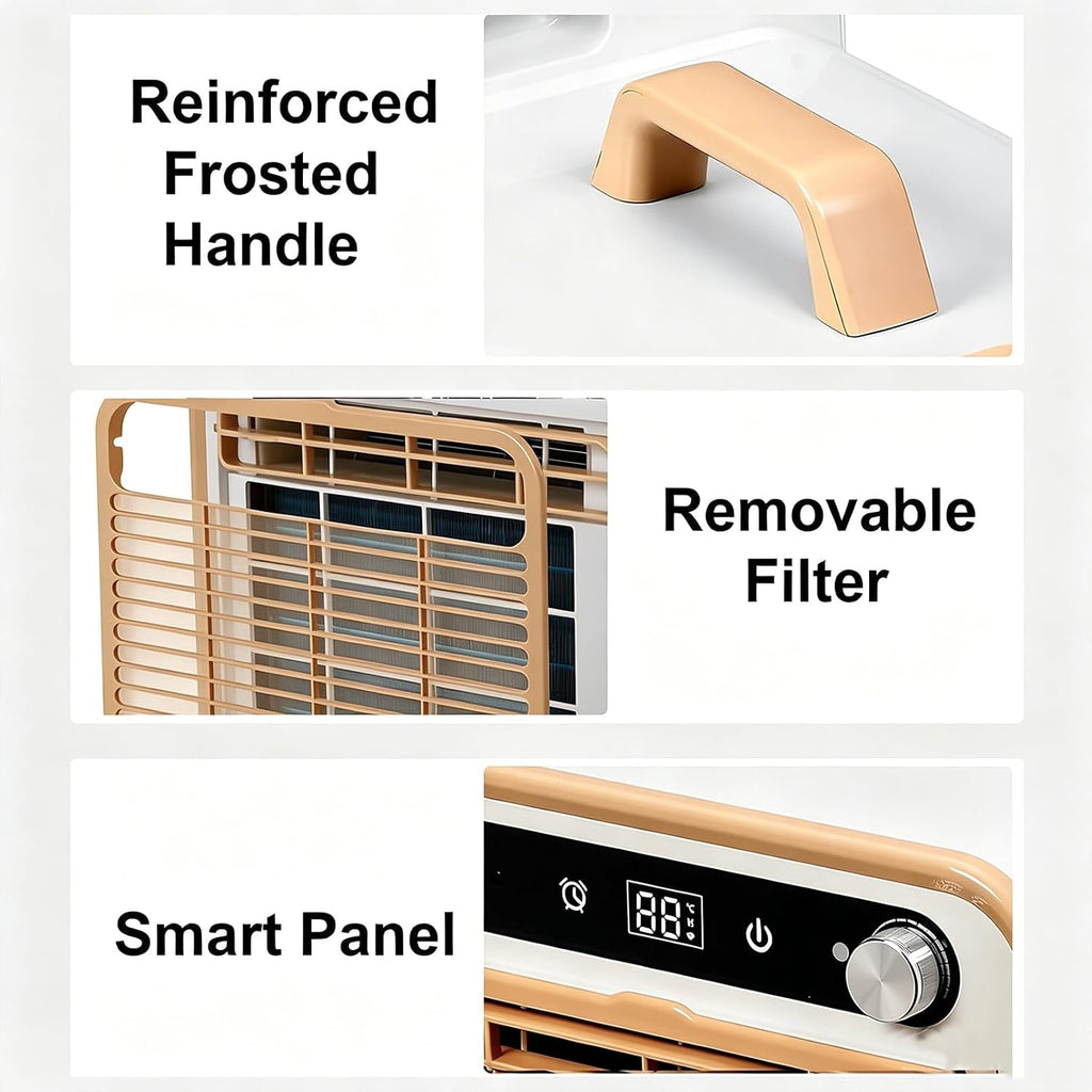 GENERIC Climatiseur Portable Split, 1500W 130m³/h Refroidissement Silencieux Avec Tuyau De Connexion De 2m – Minuterie 12h, Contrôle À Distance/Application WiFi, Léger Pour Tente De Camping, Camion, Camping