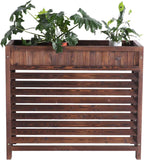 GENERIC Housse En Bois Pour Climatiseur Extérieur, Support à Persiennes En Bois Massif Et Support De Fleurs – Extérieur Du Climatiseur – Ion élégant Pour Unités De Climatisation – 111 Cm