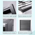 GENERIC Housse De Climatiseur Extérieur Et écran De Clôture – Volets En Alliage D'aluminium Anti-corrosion – Support Décoratif Pour Plantes Pour 2 à 3P Unités Noir B – Améliore L'attrait Et La Protection Des