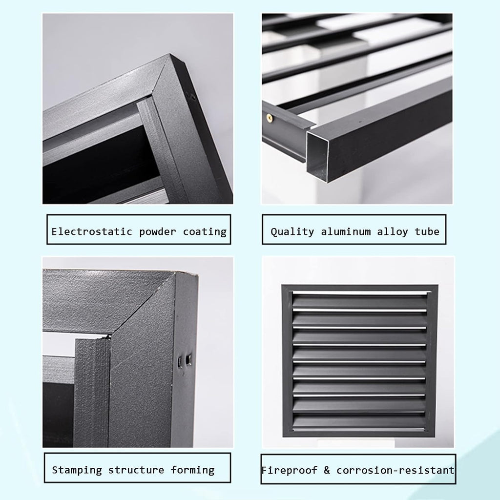 GENERIC Housse De Climatiseur Extérieur Avec écran De Clôture – Volets En Alliage D'aluminium Et Support De Fleurs En Métal Anti-corrosion Pour Unité De Climatisation Marron A Taille 2-3P