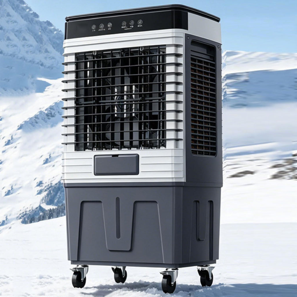  Climatiseur Mobile Silencieux Rafraîchisseur D’Air Réservoir 80L 60W Économie D’Énergie 35dB Silencieux Oscillation 120°3 Vitesses Humidificateur Ventilateur Refroidisseur D'air Maison Burea