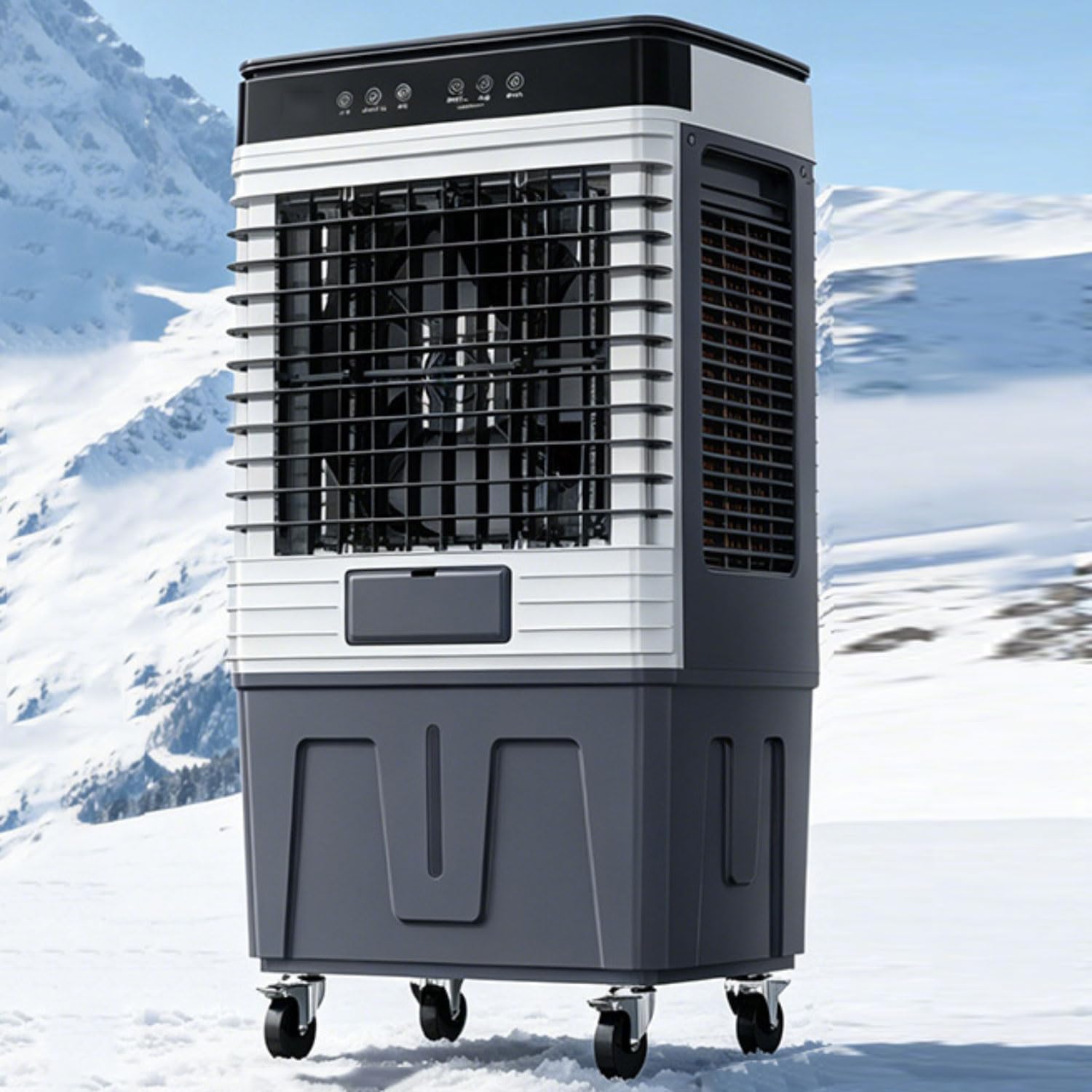  Climatiseur Mobile Silencieux Rafraîchisseur D’Air Réservoir 80L 60W Économie D’Énergie 35dB Silencieux Oscillation 120°3 Vitesses Humidificateur Ventilateur Refroidisseur D'air Maison Burea