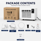 Climatiseur Portable, 1876 BTU Petit Climatiseur, 10kg Spot Cooler Compact Avec Tuyau D'Échappement, 280W Basse Puissance, Mode Double Silencieux, Minuterie, Pour Tente, Camping-Car, 1-5㎡