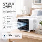  3000BTU Climatiseur Portable, 280W Basse Consommation, Refroidit, Ventile Et Déshumidifie, Écran Tactile Sans Fil, Ultra-Silencieux Pour Caravane, Camping Et Bureau De Cuisine