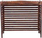  Housse Climatiseur Extérieur Couverture,Housse De Climatiseur En Bois Housse De Climatiseur Rustique Support De Plante En Bois, Couverture De Radiateur De Cadre De Support De Climatisation Extéri