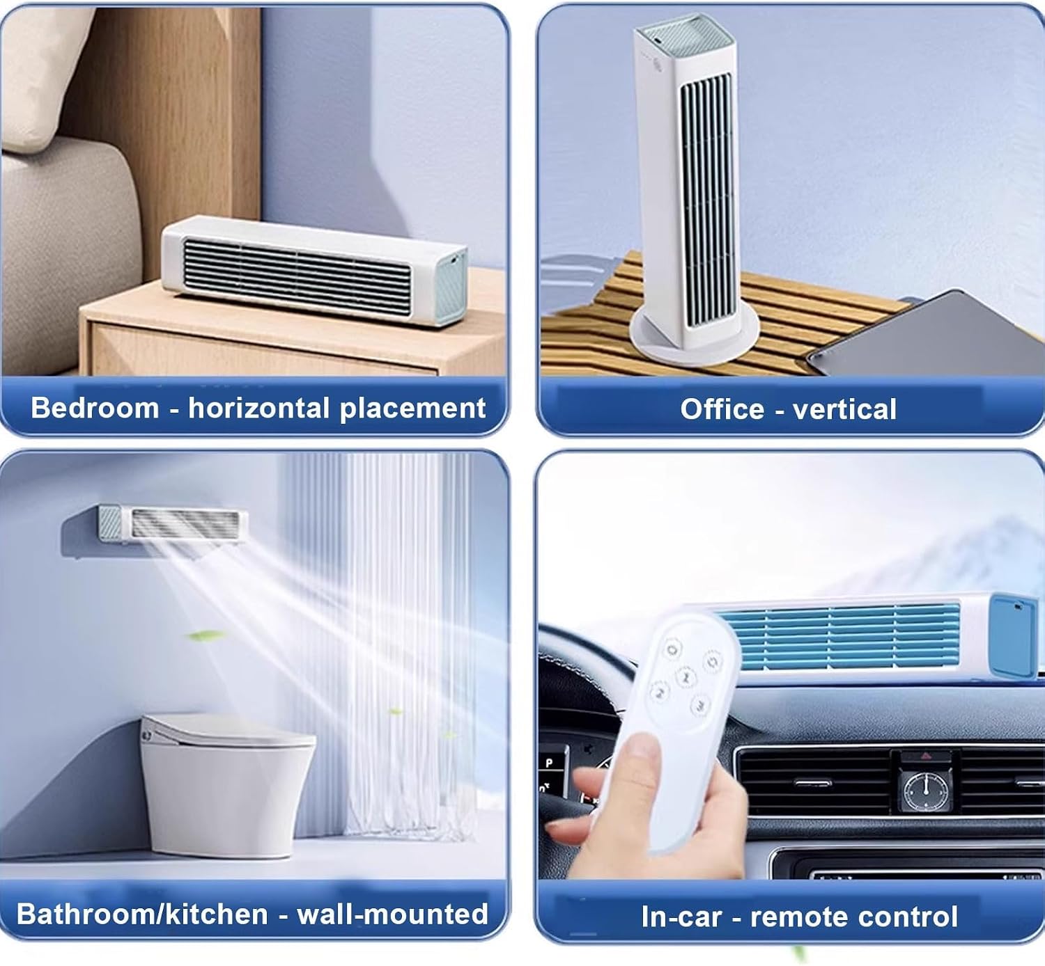 GENERIC Refroidisseur D'air évaporatif Portable Avec Télécommande, 3 Vitesses Et Conception Sans Lame Pour Un Ventilateur Oscillant Compact à Domicile à Domicile Silencieux