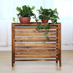 GENERIC Housse De Climatiseur Extérieur Et Boîtier De Pompe à Chaleur - Poubelle En Bois Massif Et Support De Fleurs, Grilles De Protection Pour Unités AC (taille : 1)