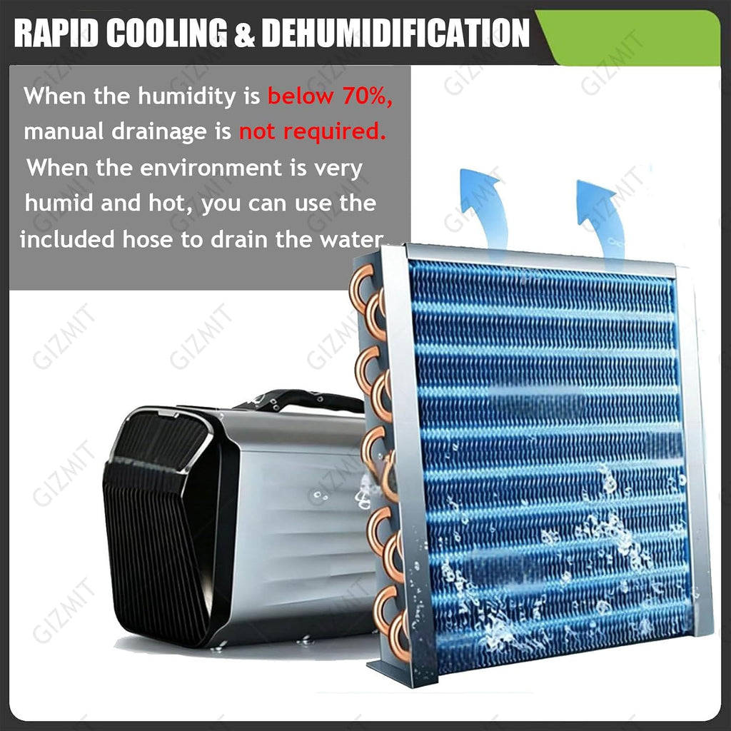  RV Climatiseur 5200 BTU Portable Camping AC Unit 400W Ventilateur De Déshumidificateur De Refroidissement Silencieux Pour Tente Van Outdoor Travel Gray
