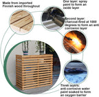 GENERIC Bonsai Design Housse En Bois Pour Climatiseur – Protection D'unité Extérieure | Cadre En Maille Polyvalent Pour Jardins, Terrasses Et Balcons | Housse élégante Pour Climatisation