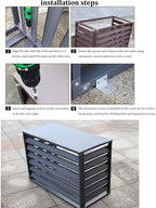 GENERIC Housse En Aluminium Pour Unité De Climatisation - Protection Extérieure Décorative Résistante Aux Intempéries Pour Climatiseurs Centraux - Boîtier Autonome Pour Ordures Ou équipements CVC