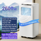  Climatiseur Portable Smart AC Unit Avec Télécommande, Minuterie 24H, Mode Veille, Kit De Fenêtre, Ventilateur De Refroidissement D'oscillation De 120 ° Pour Le Bureau De La Chambre