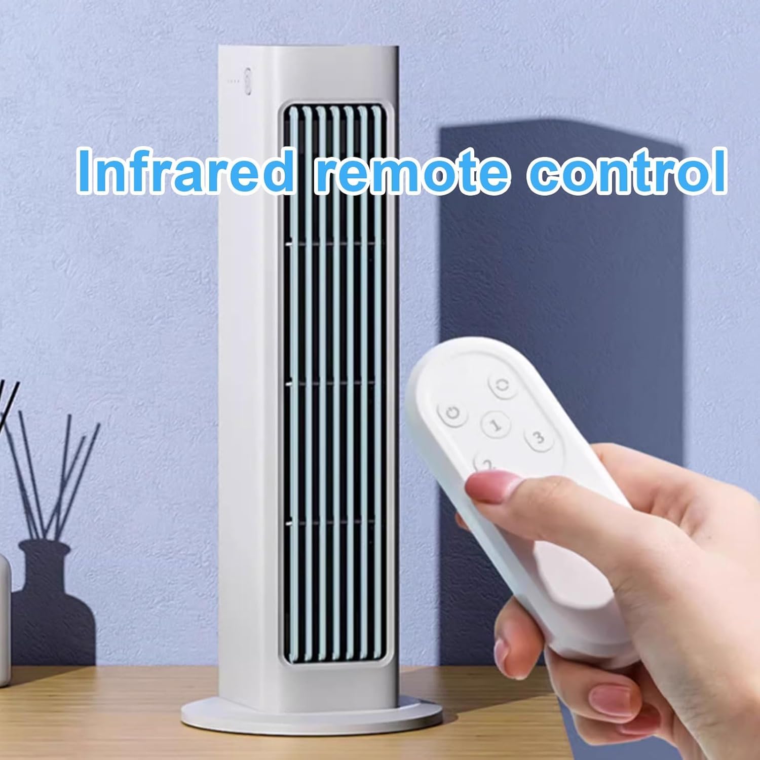  Ventilateur Portable Sans Fil, Pas De Fenêtre Nécessaire, 3 Vitesses, Conception Sans Lame, Sortie D'air Long Pour Bureau De Chambre à Coucher Camping Refroidissement Silencieux Avec Télécommande