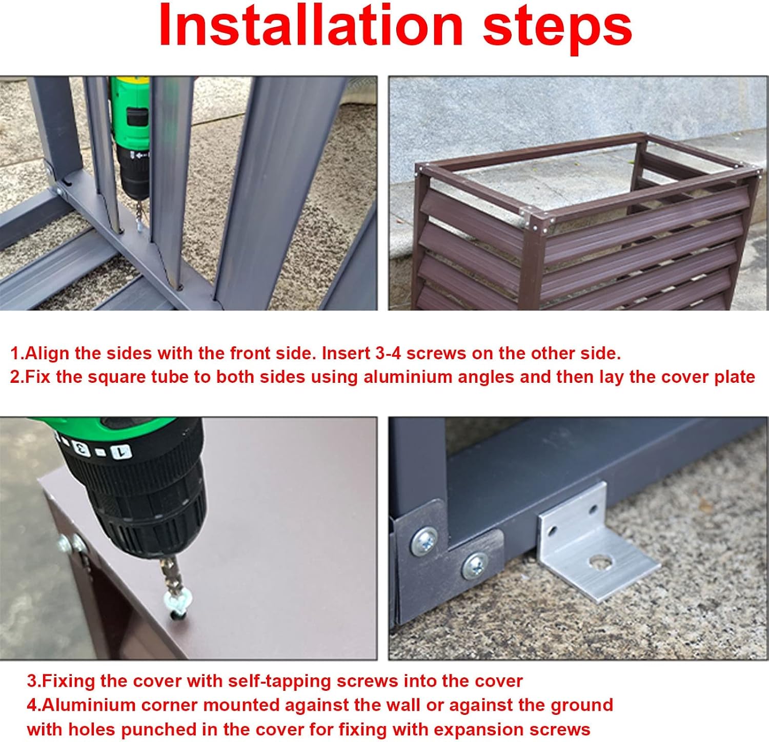 GENERIC Housse En Aluminium Imperméable Pour Climatiseur D'extérieur Pour Mini Pompe à Chaleur Et Pompe à Chaleur, Protection Contre Les Intempéries, La Pluie Et Les UV, Amélioration De L'efficacité