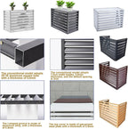  Housse De Climatiseur En Alliage D'aluminium Pour Pompe à Chaleur 5P Volets De Porte-fleurs – Réduction Du Bruit Et Protection élégante De Façade Accessoires Clete