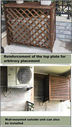 GENERIC Housse De Protection En Bois Massif Pour Climatiseur – Protection Contre La Poussière Extérieure Pour Unités CVC, Résistante Aux Intempéries, Design élégant Pour Une Utilisation Toute L'année