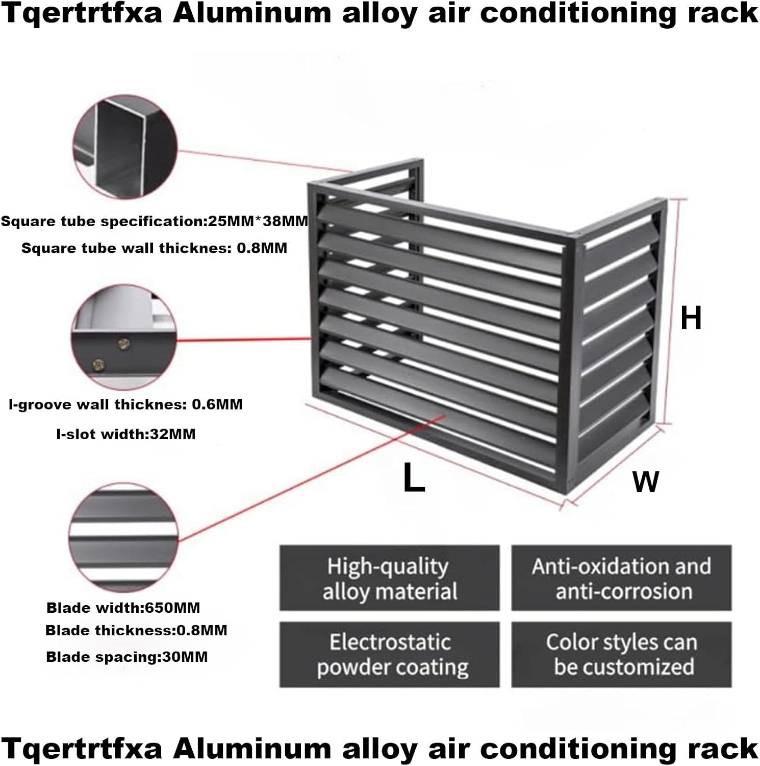  Housse De Protection En Aluminium Pour Climatiseur Extérieur – Clôture De Protection Pour Pompe à Chaleur Pour Unités De Climatisation Et Bouclier Résistant Aux Intempéries Pour Une Installation